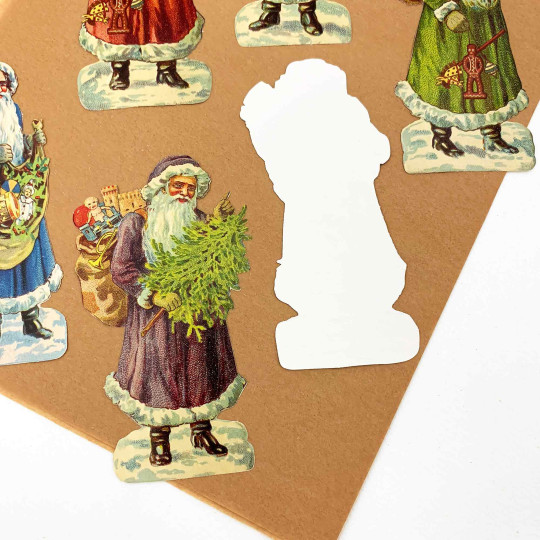 Large Classic Santa Loose Christmas Paper Scrap Pack